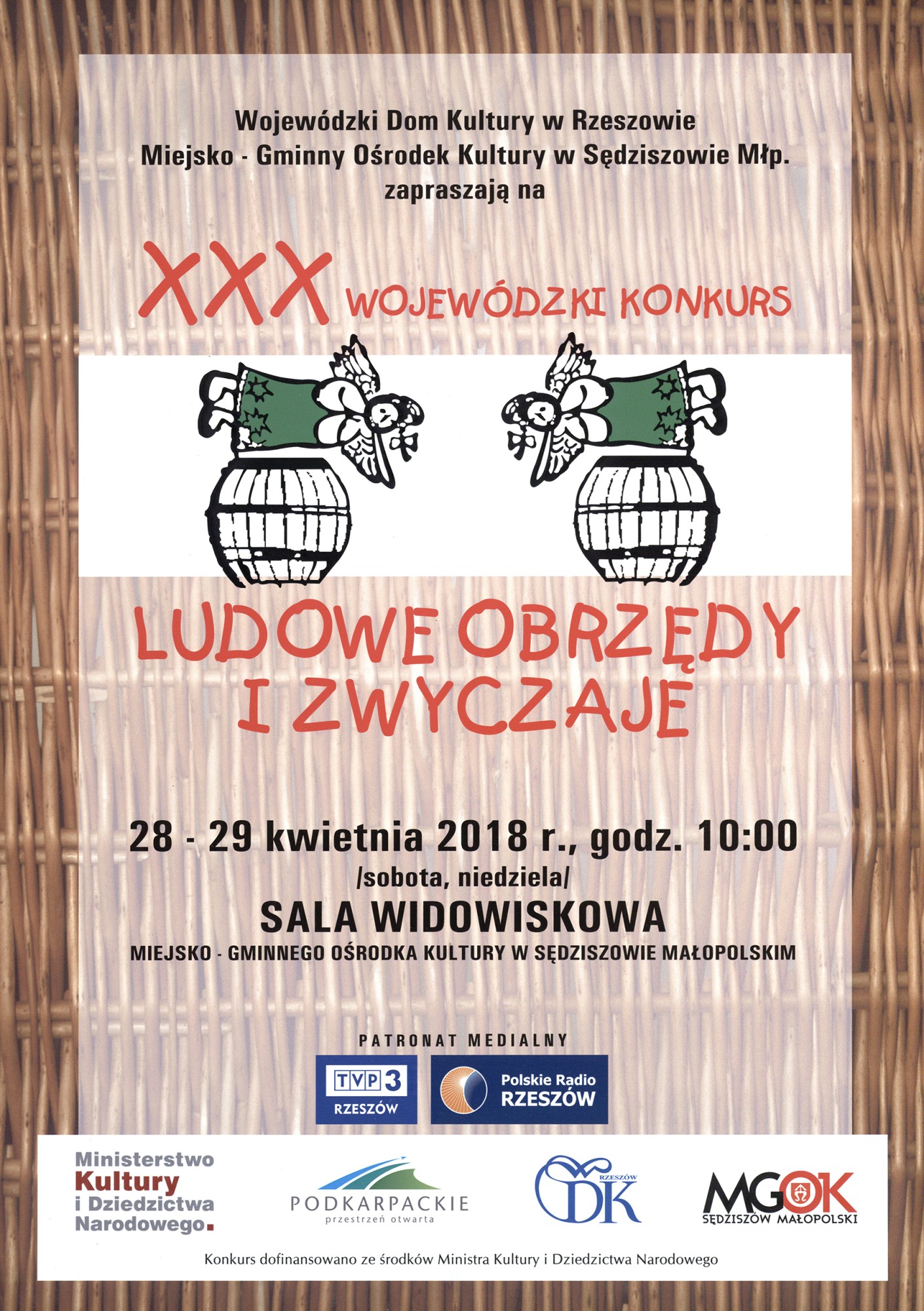 plakat - XXX Wojewódzki Konkurs Ludowe Obrzędy i Zwyczaje